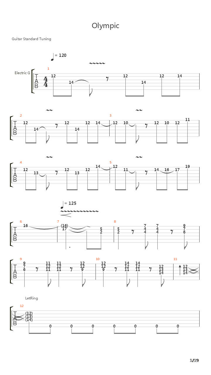 Olympic吉他谱