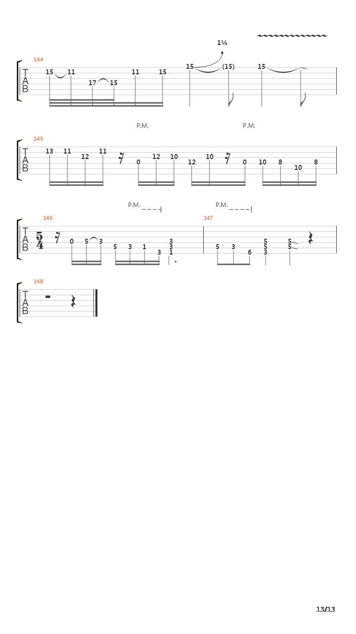 Pulsar吉他谱