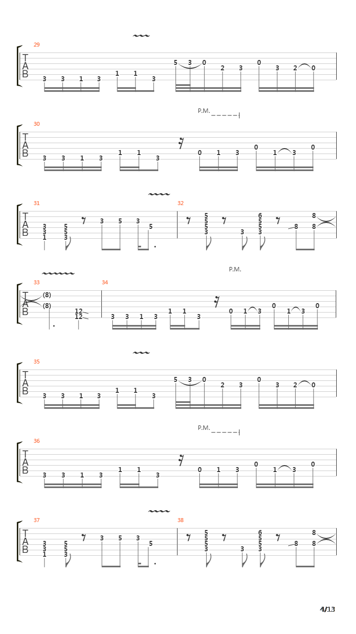 Pulsar吉他谱