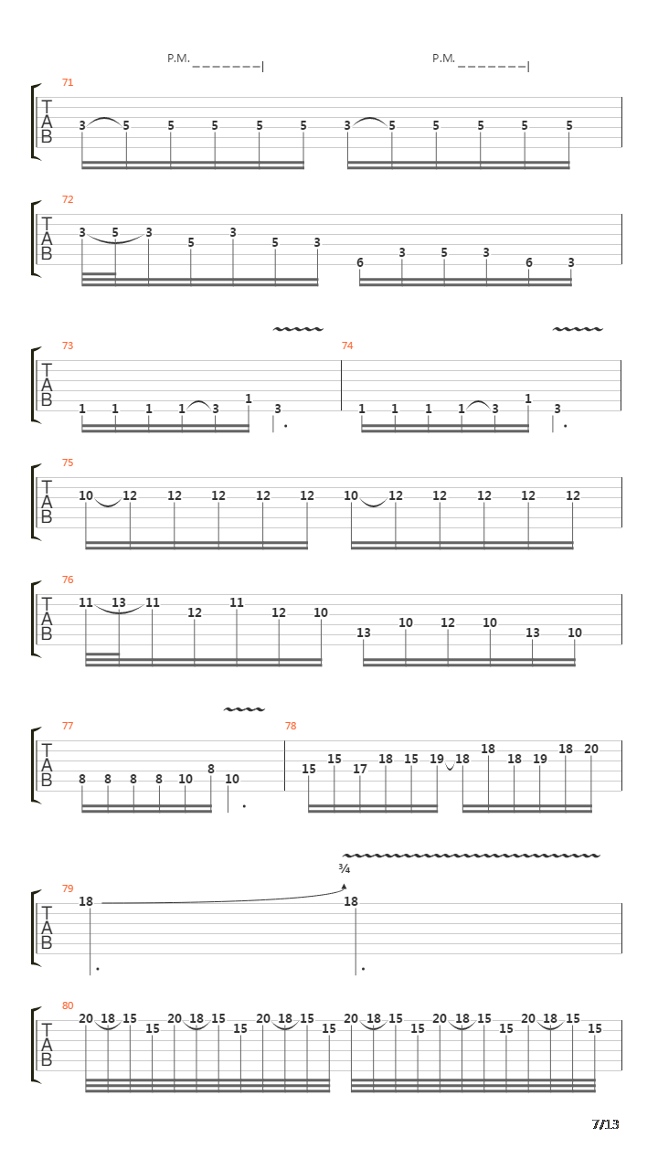 Pulsar吉他谱