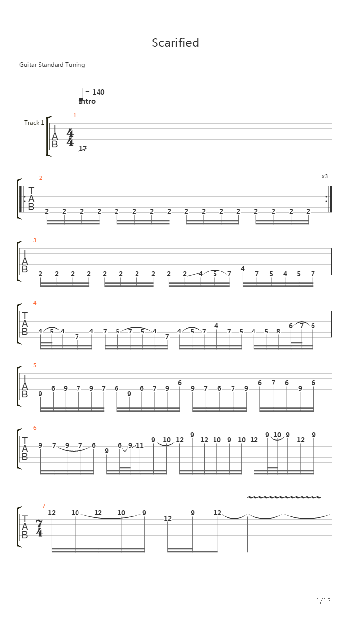 Scarified吉他谱