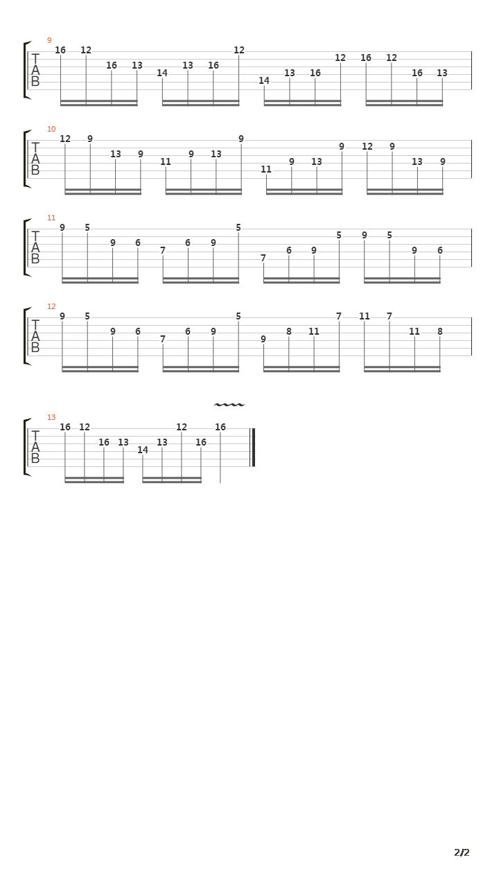 Sequenced String Skip吉他谱