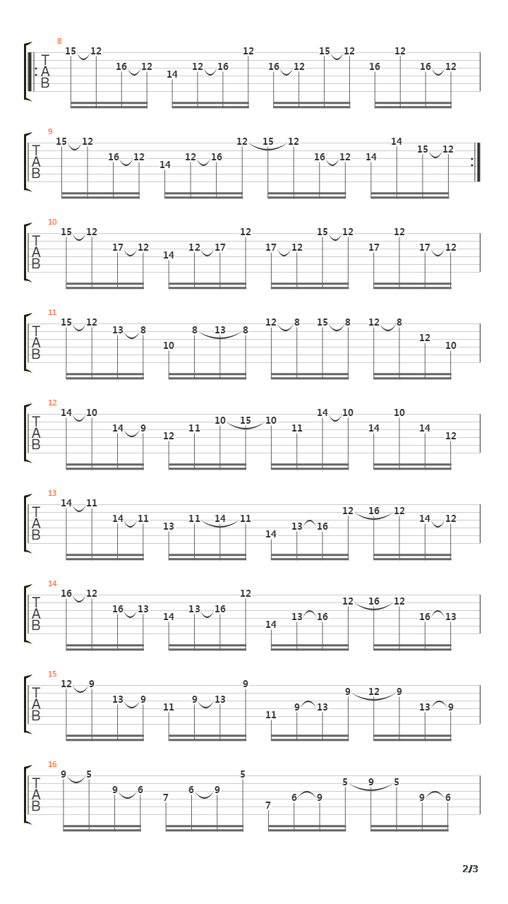 Sequenced String Skipping吉他谱