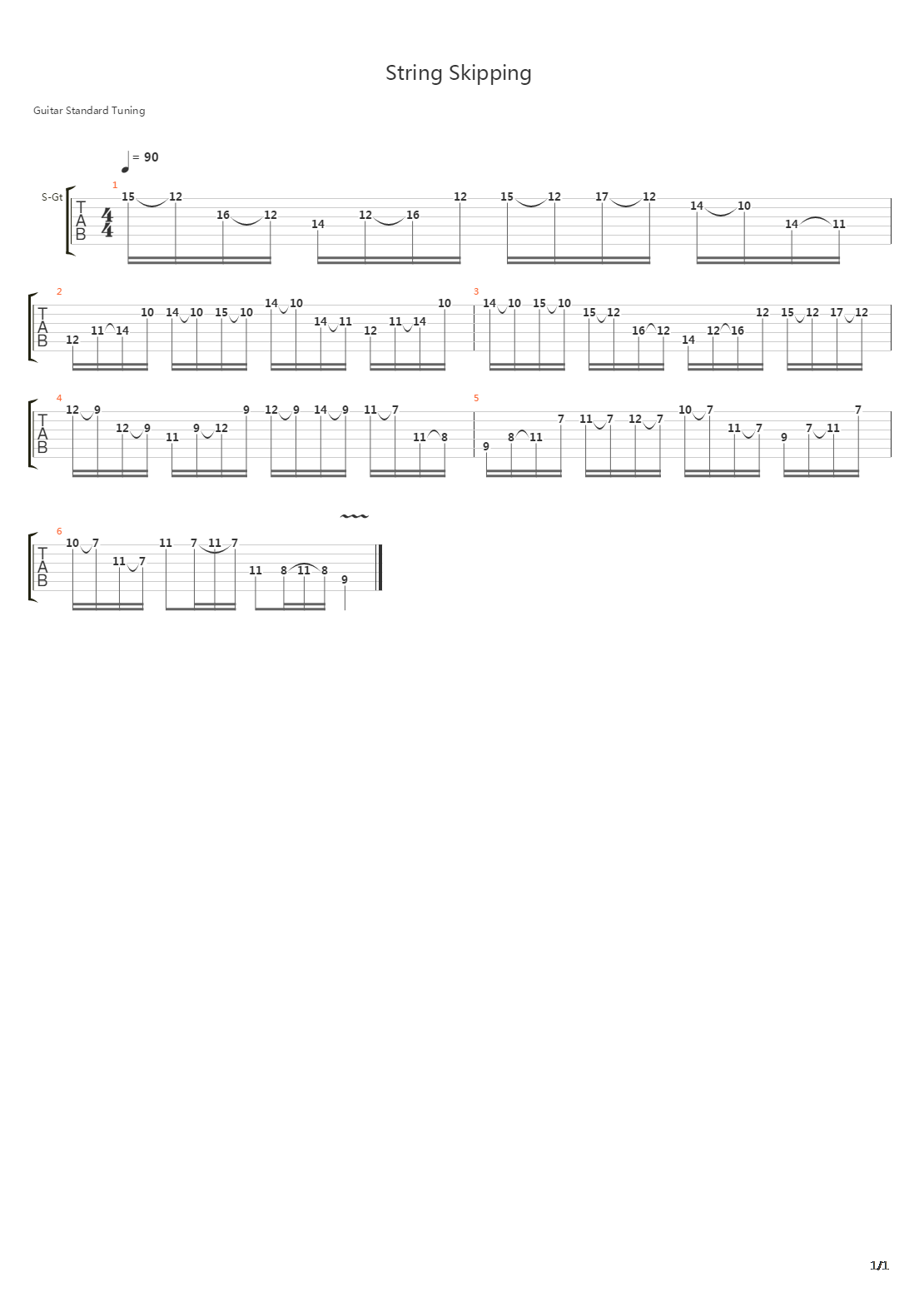 String Skipping吉他谱
