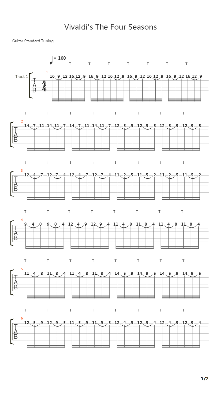 Vivaldis The Four Seasons吉他谱