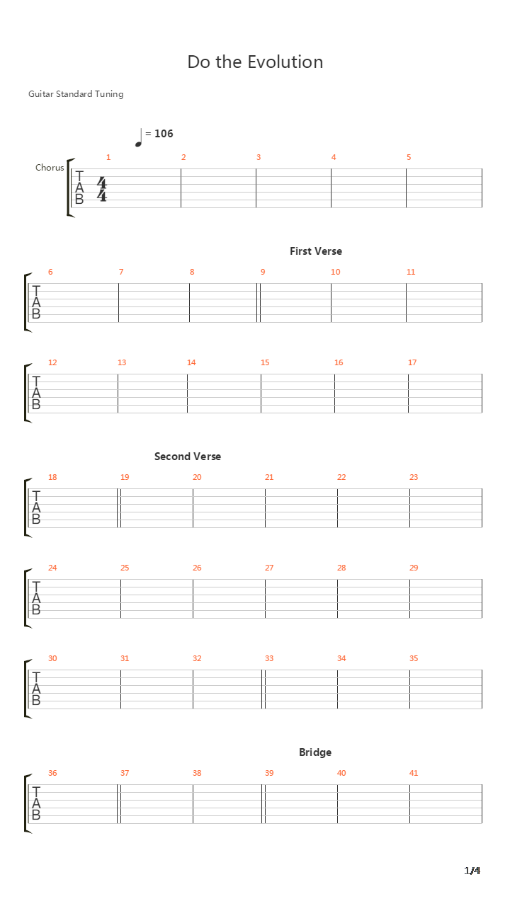Do The Evolution吉他谱