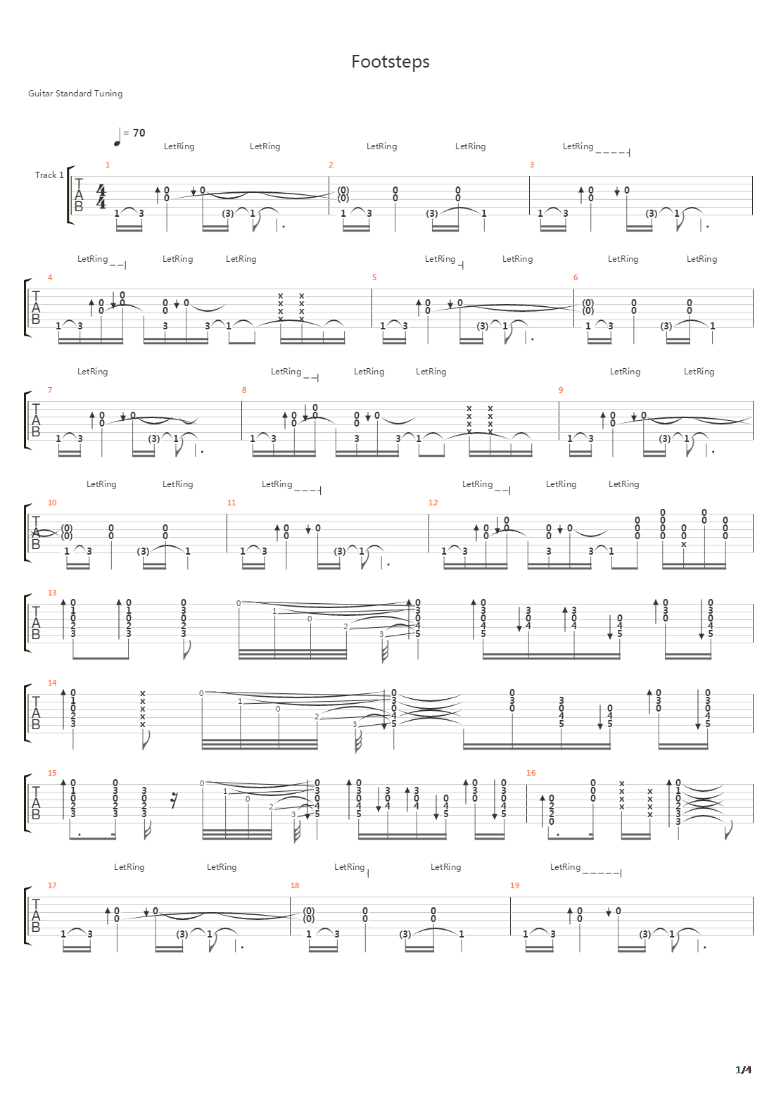 Footsteps吉他谱