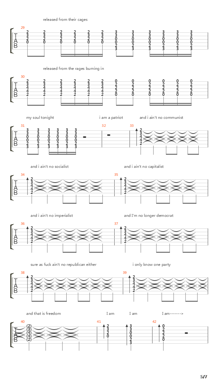 I Am A Patriot吉他谱