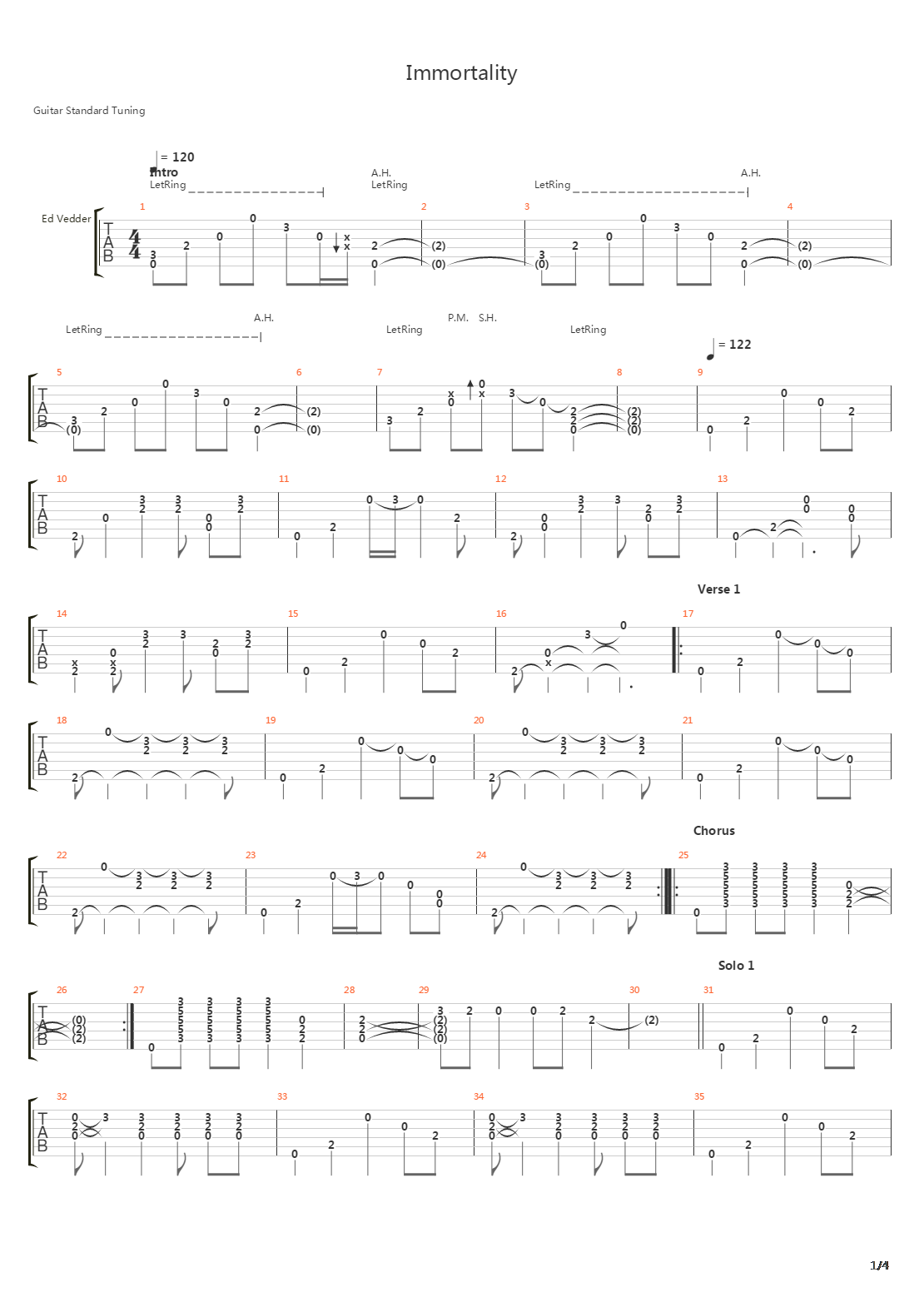 Immortality吉他谱