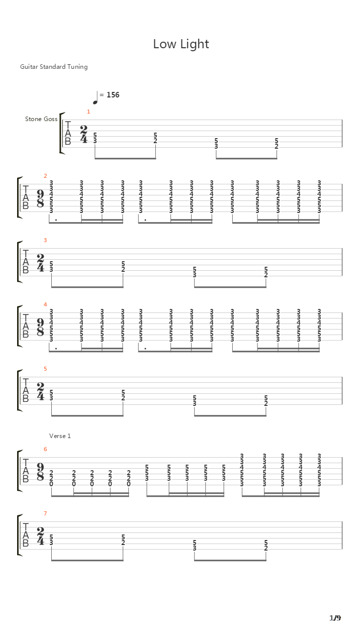 Low Light吉他谱