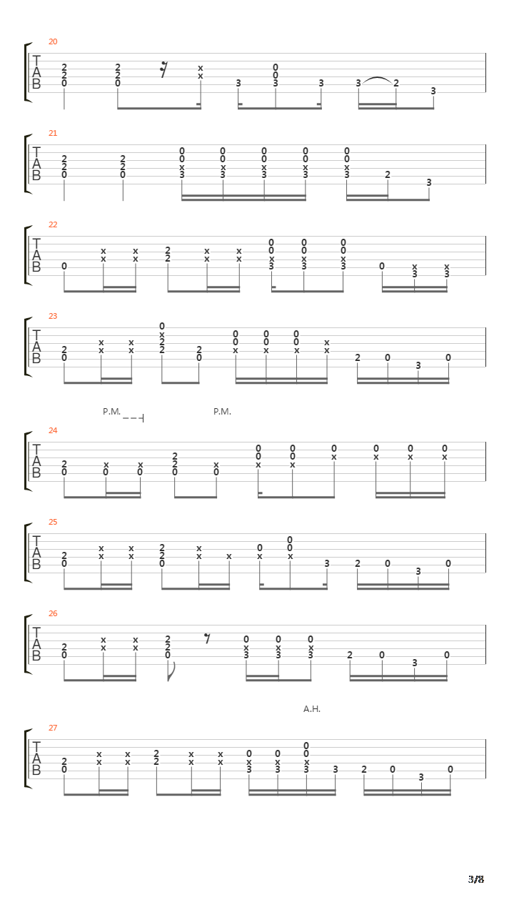 Porch吉他谱