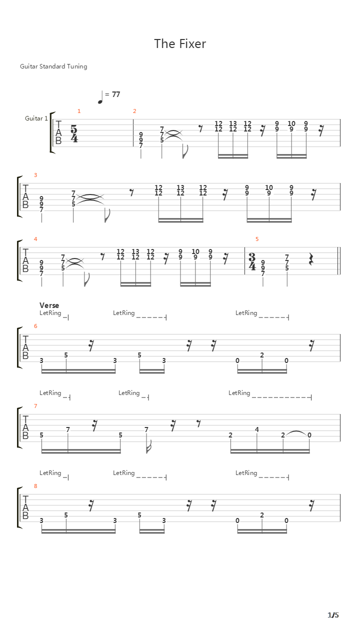 The Fixer吉他谱