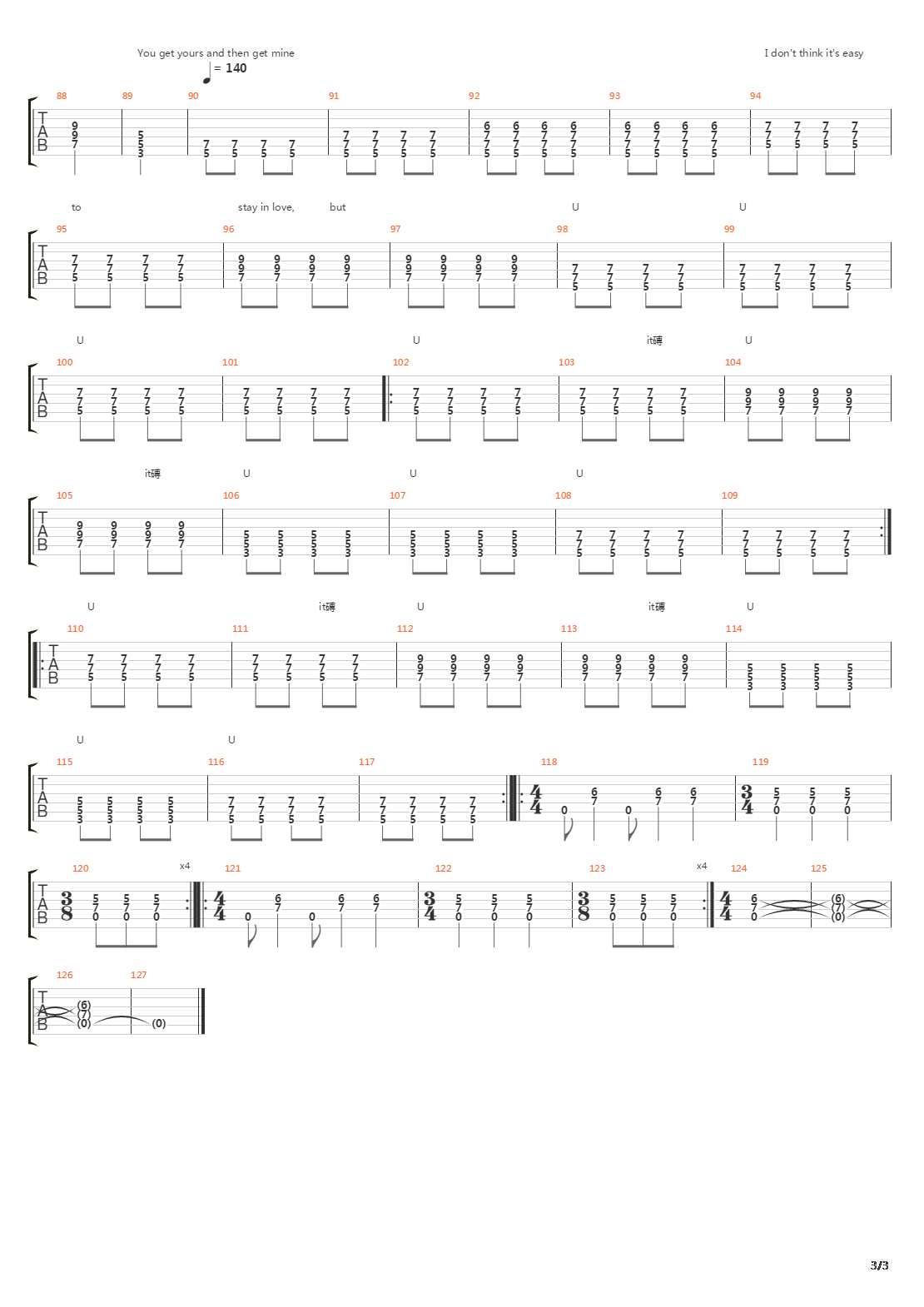 U吉他谱