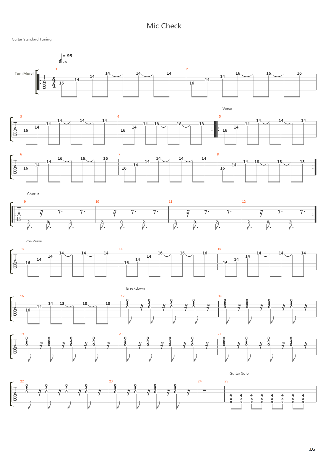 Mic Check吉他谱