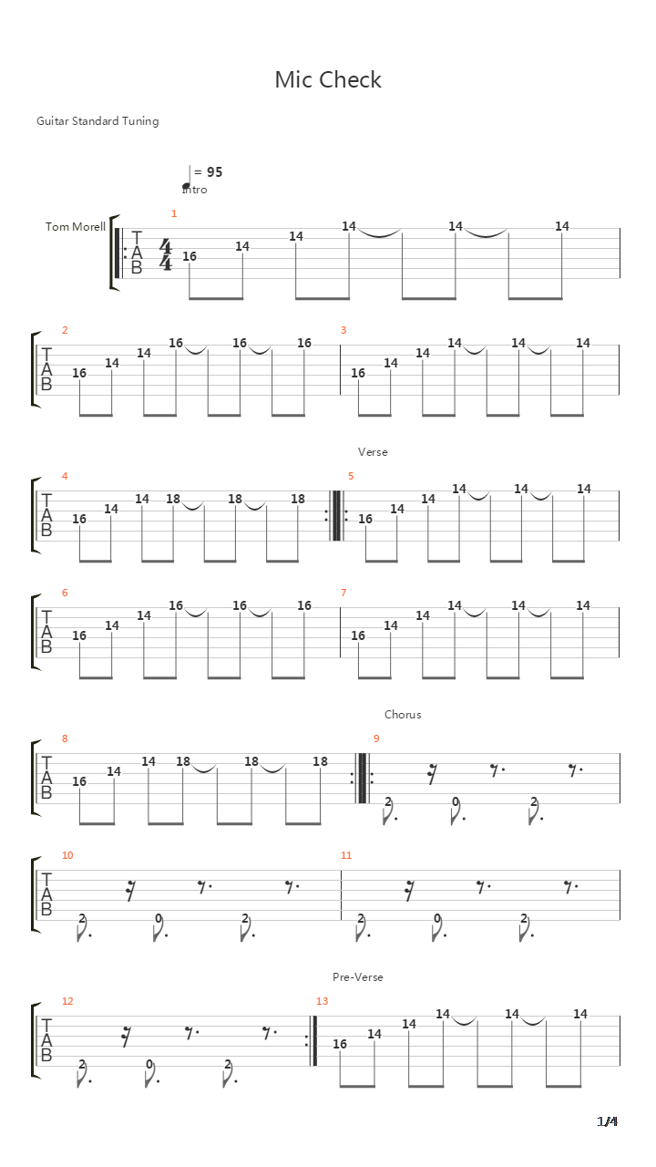 Mic Check吉他谱