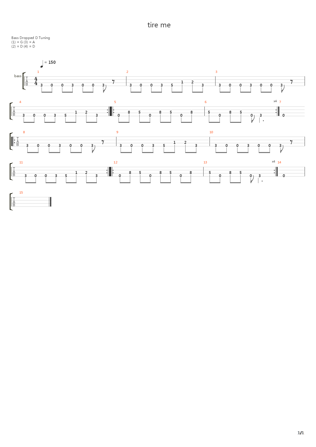 Tire Me吉他谱