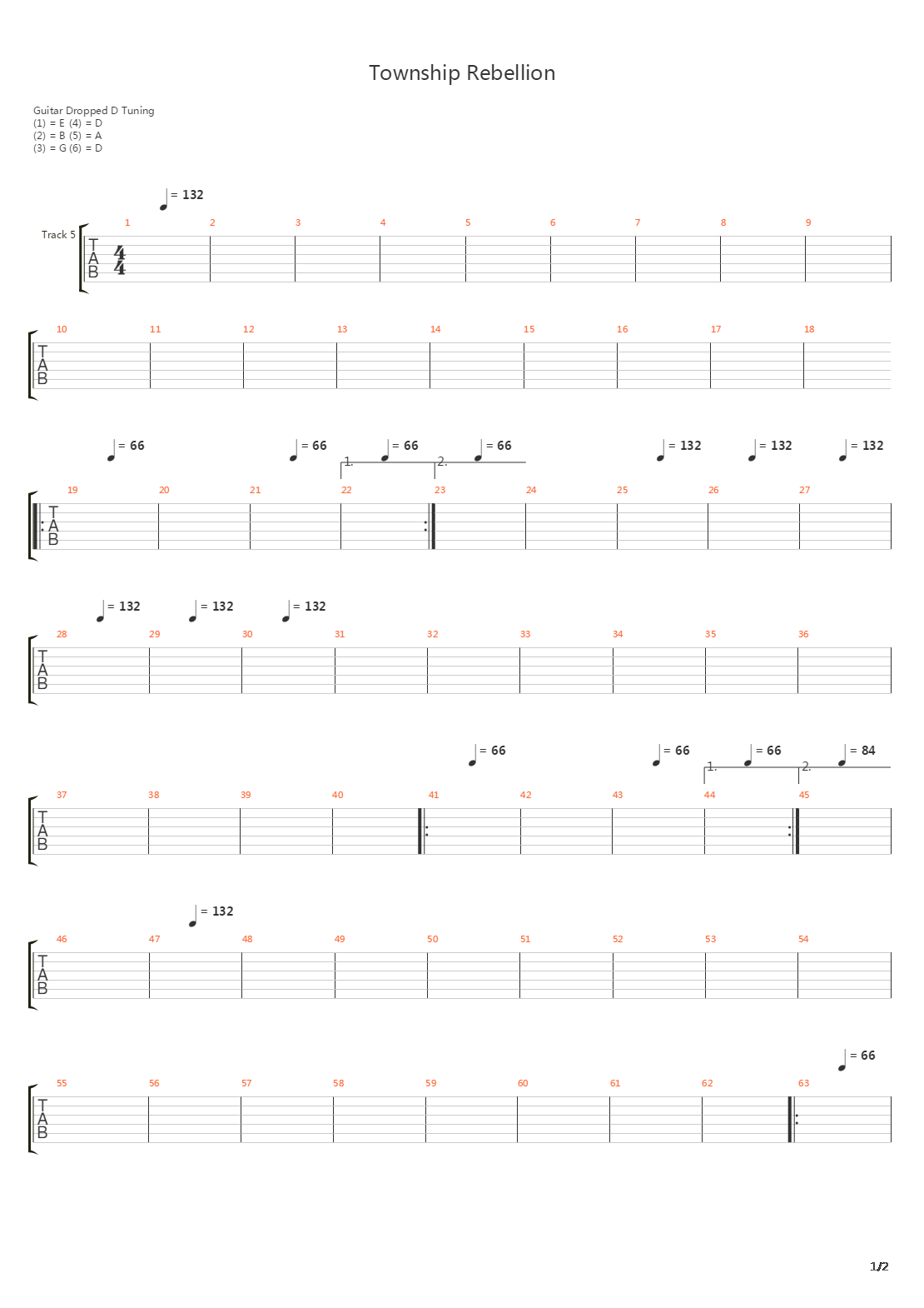 Township Rebellion吉他谱