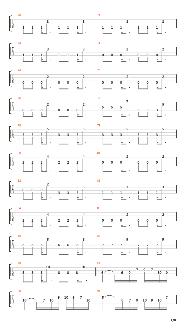 Bach练习曲(Jeff Berlin版)吉他谱