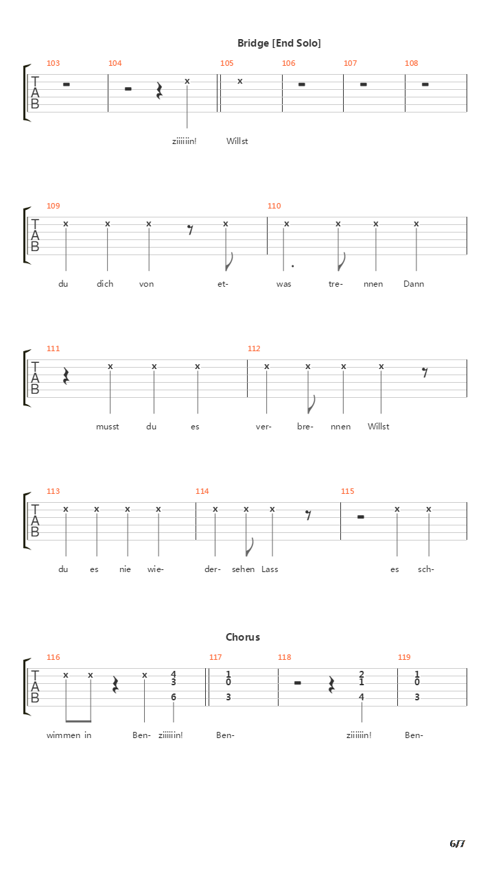 Benzin吉他谱