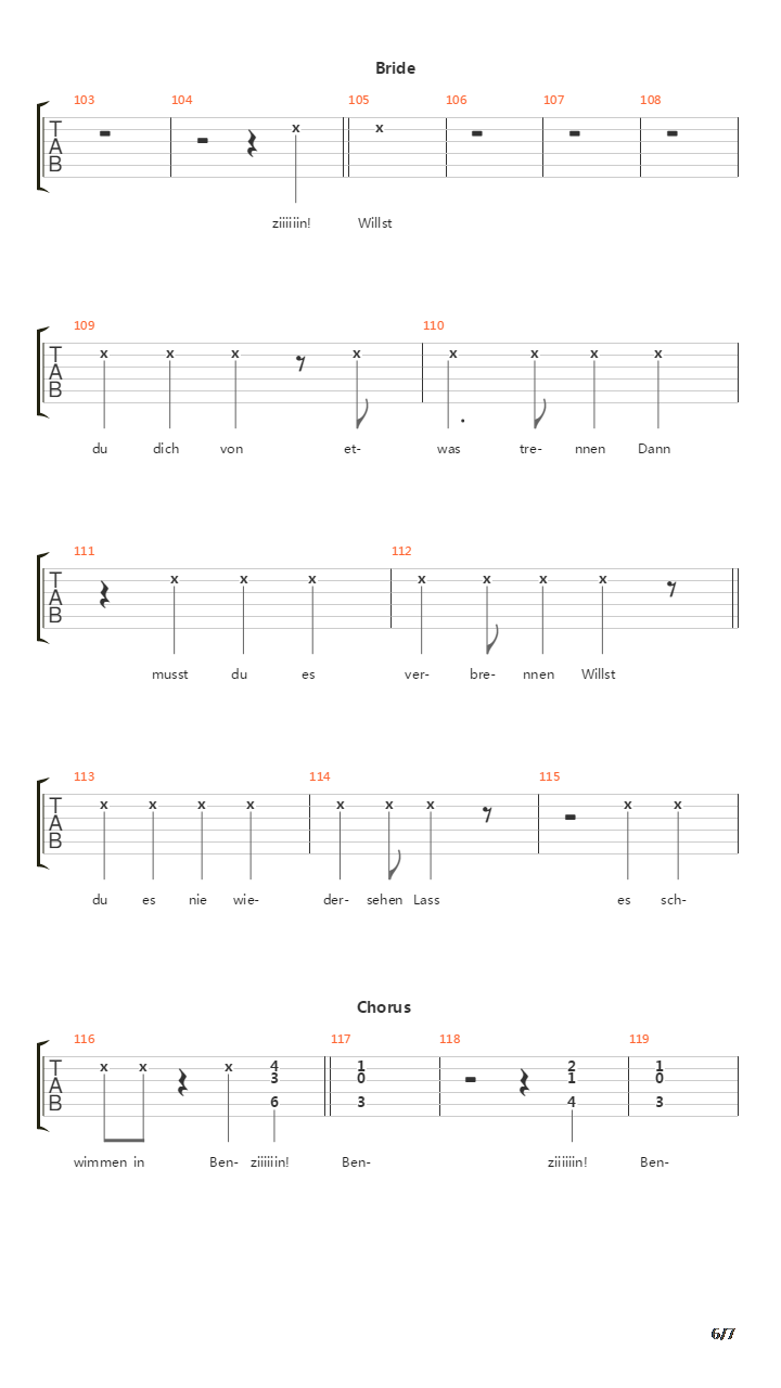 Benzin吉他谱