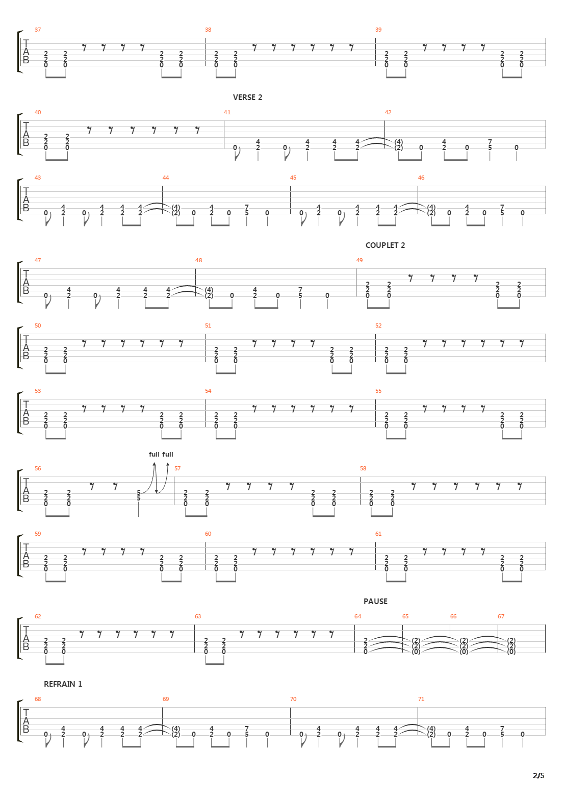 Das Alte Leid吉他谱