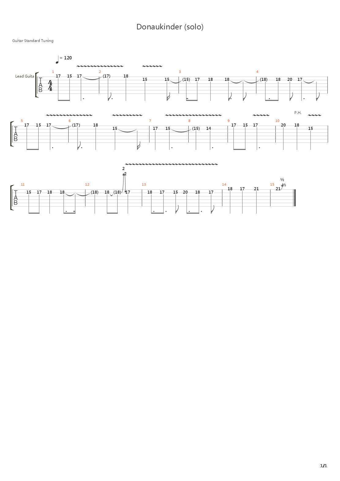 Donaukinder吉他谱