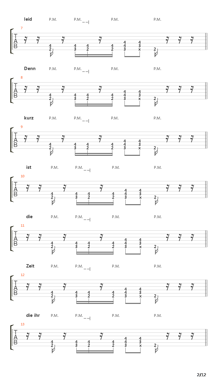 Herzeleid吉他谱