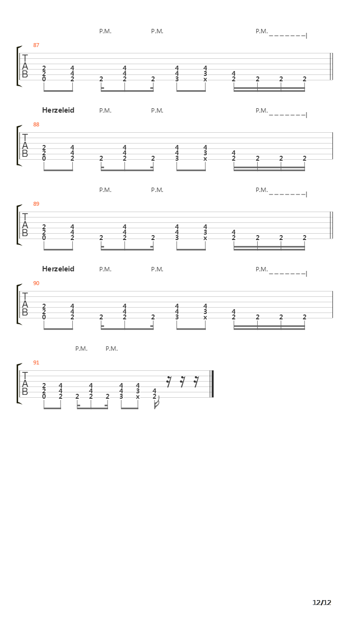 Herzeleid吉他谱