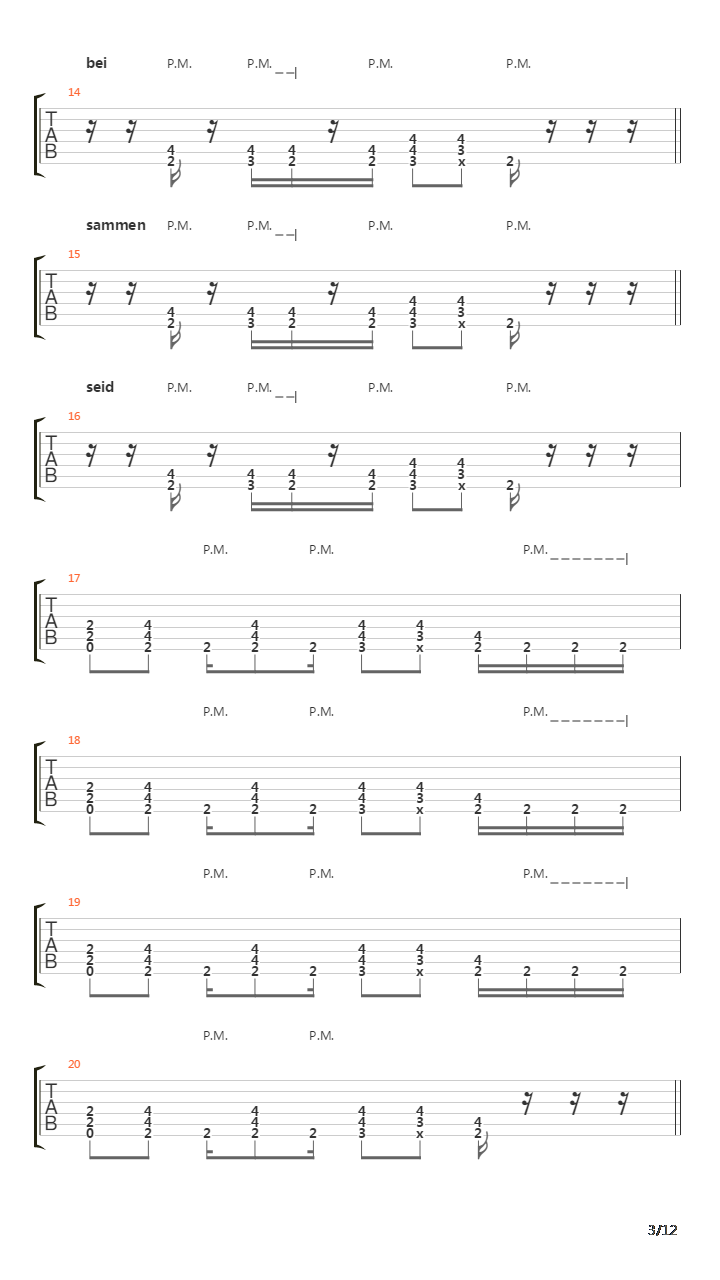 Herzeleid吉他谱