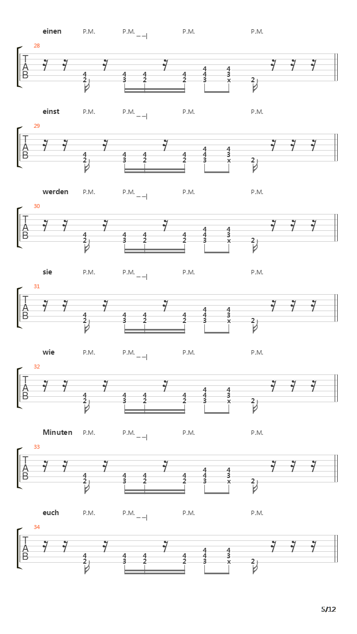 Herzeleid吉他谱