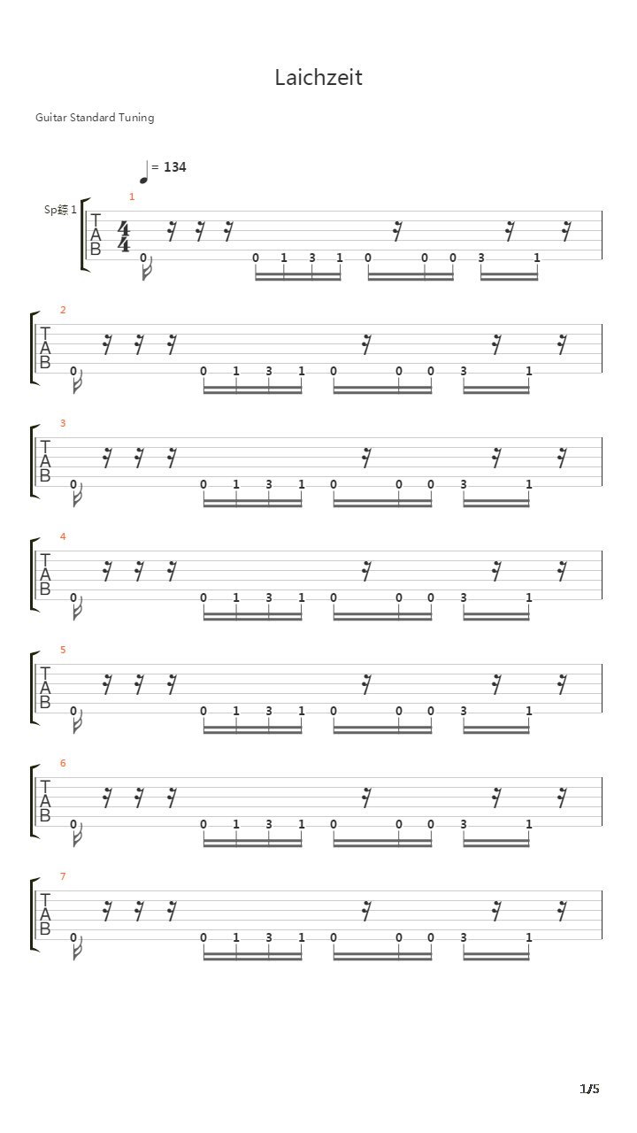 Laichzeit吉他谱