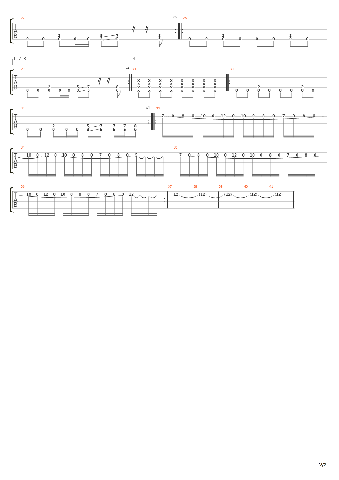 Links 2 3 4吉他谱