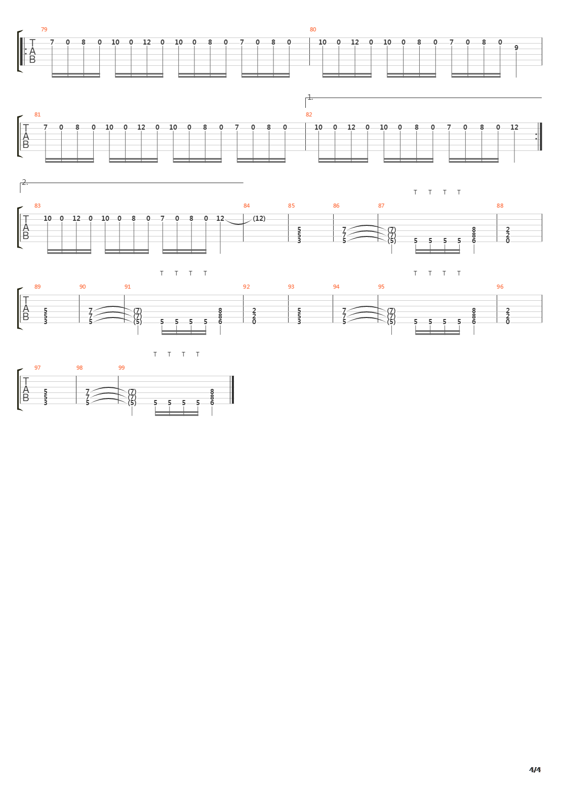 Links 2 3 4吉他谱