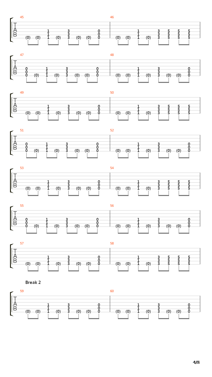 Los吉他谱