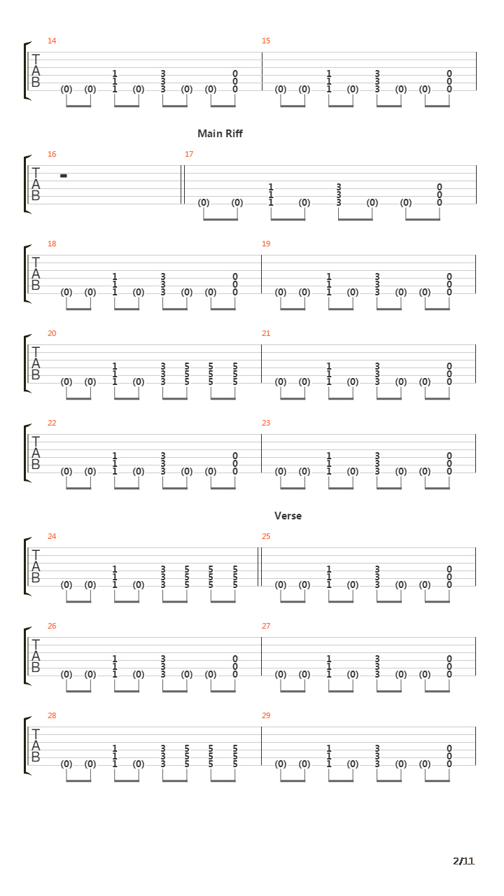 Los吉他谱