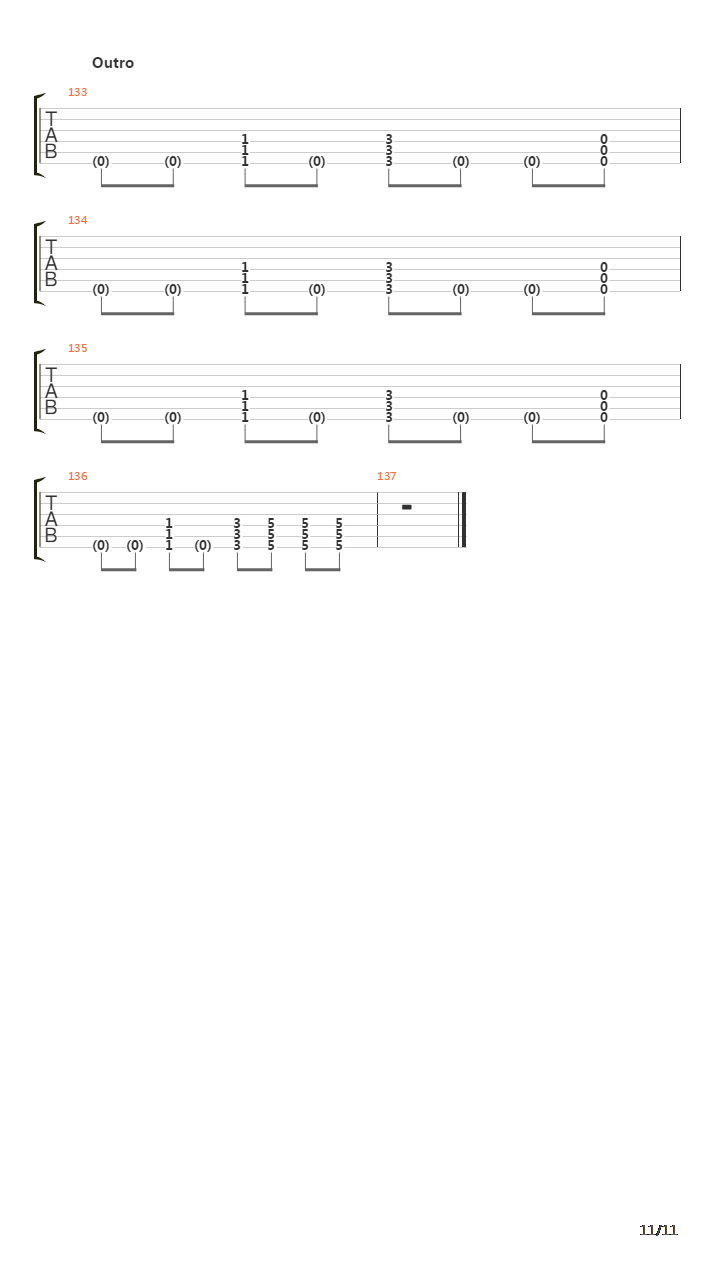 Los吉他谱