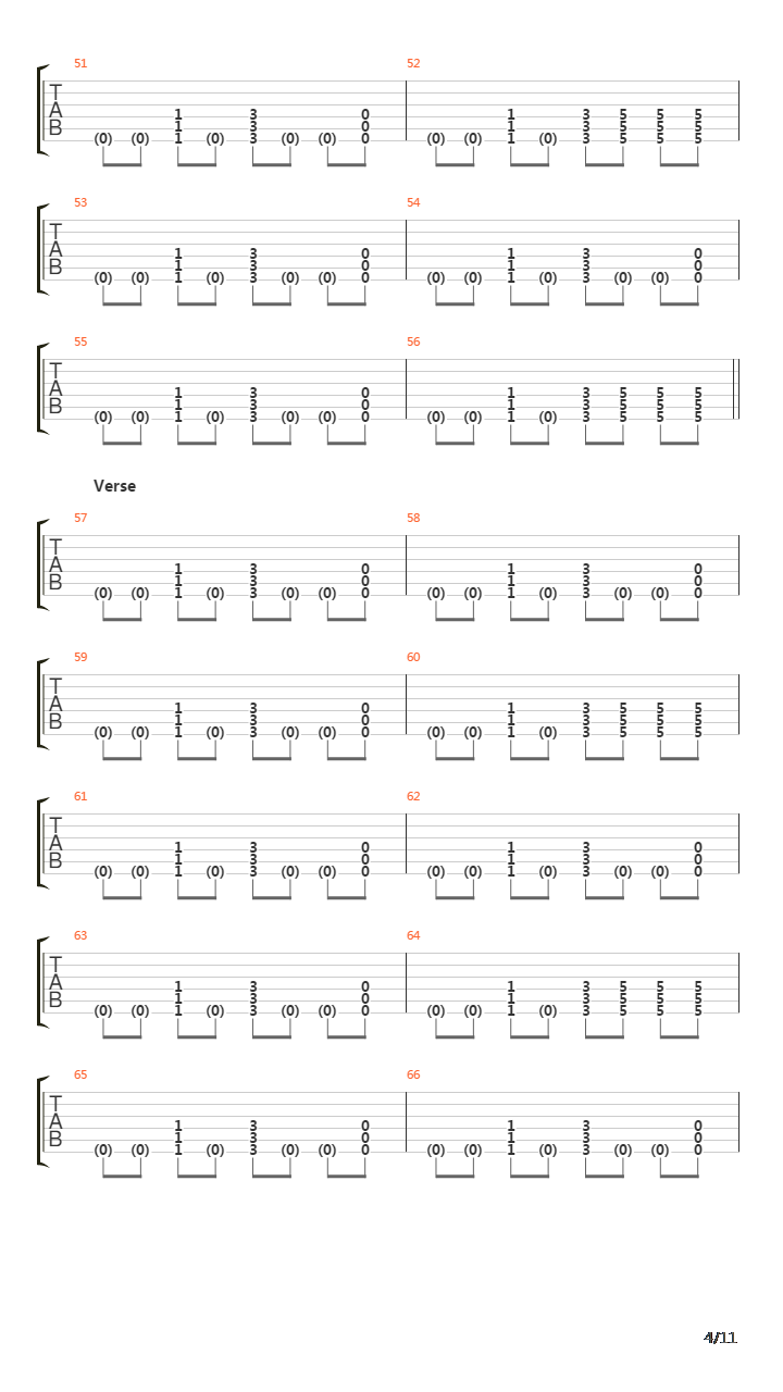 Los吉他谱