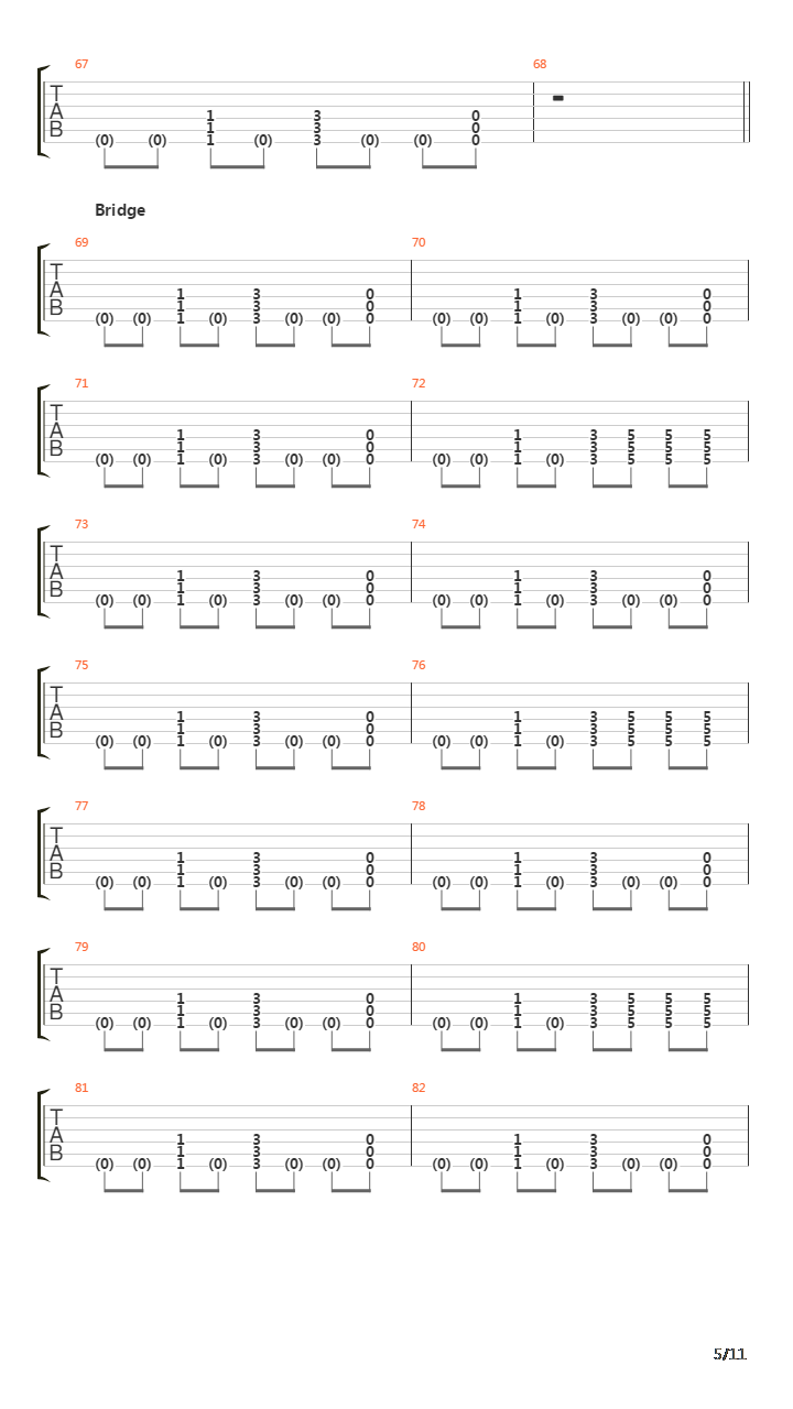 Los吉他谱