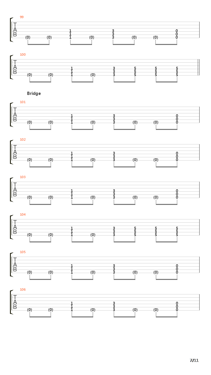 Los吉他谱