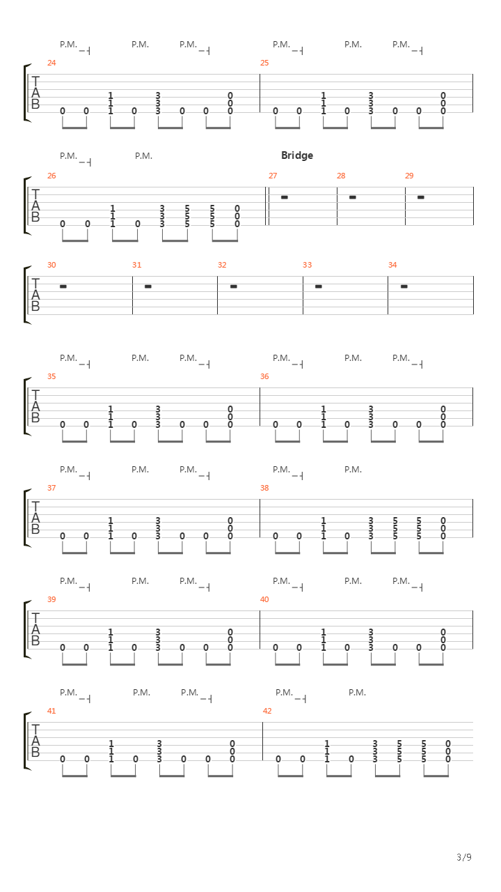 Los吉他谱