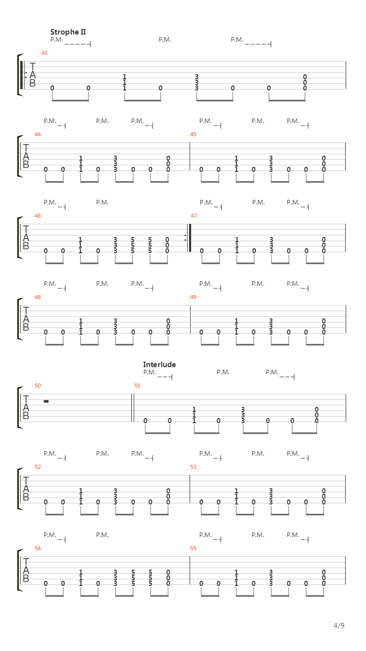 Los吉他谱