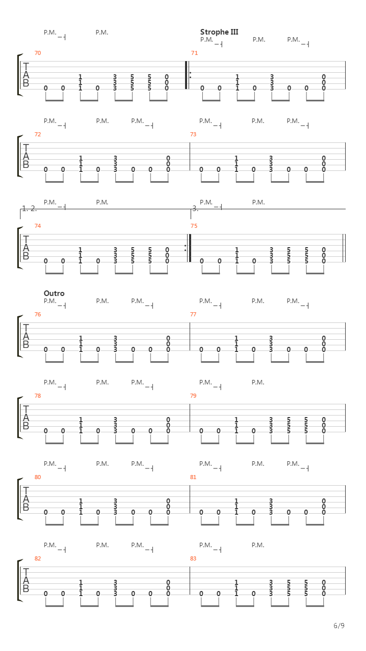 Los吉他谱