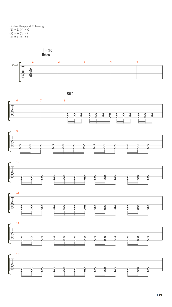 Mein Teil吉他谱