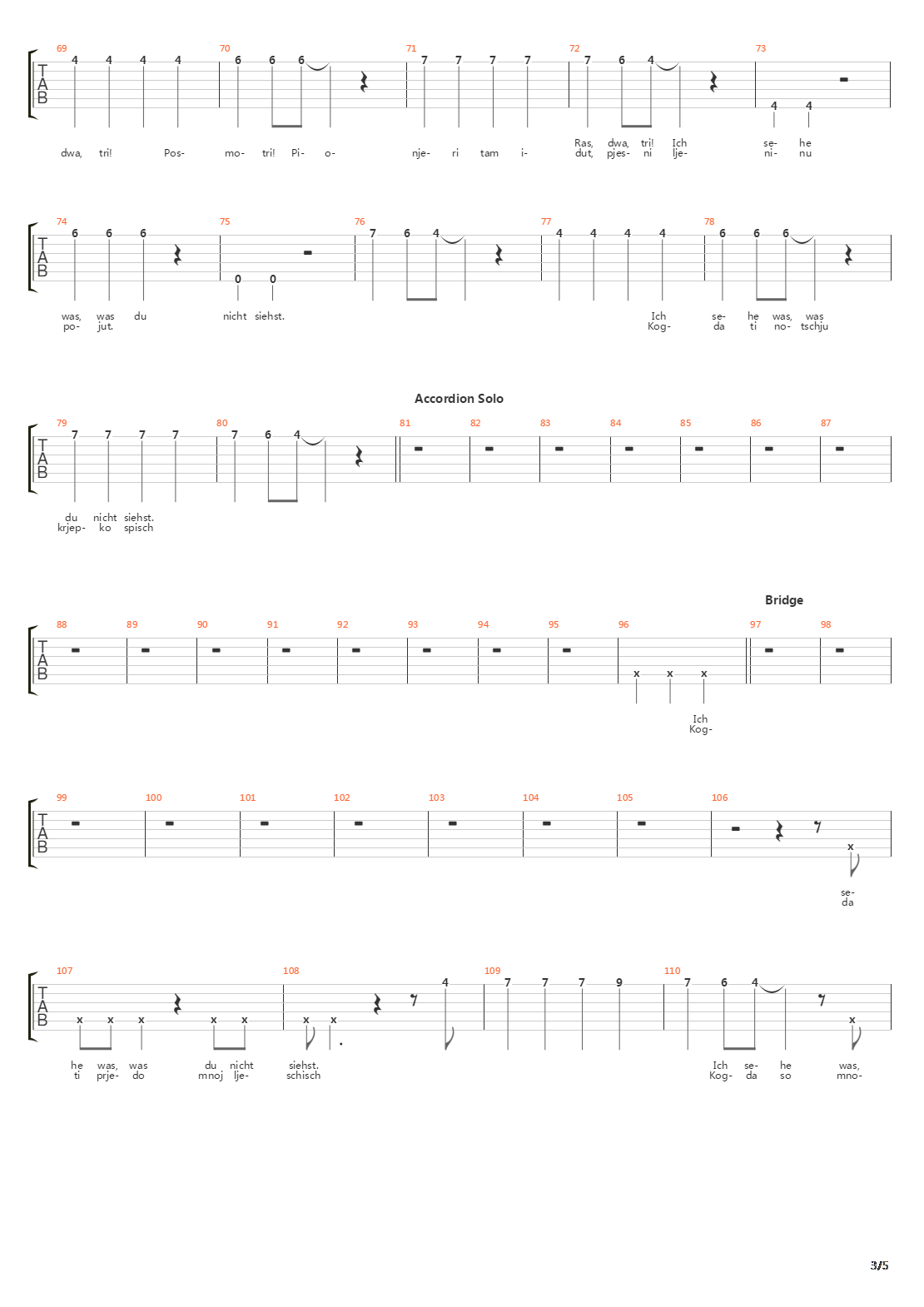 Moskau吉他谱