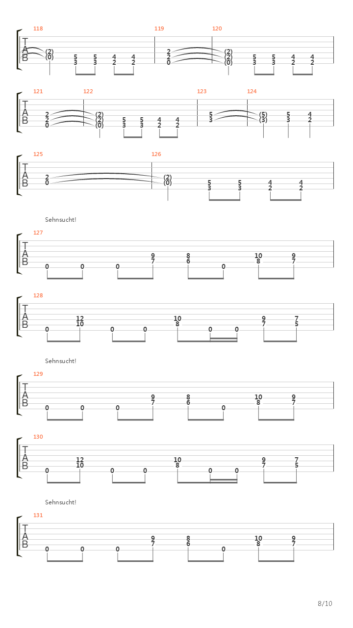 Sehnsucht吉他谱
