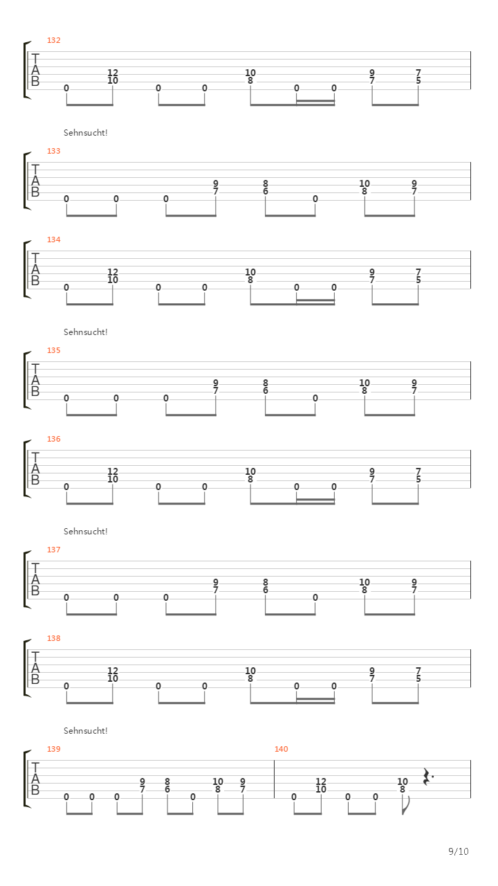 Sehnsucht吉他谱