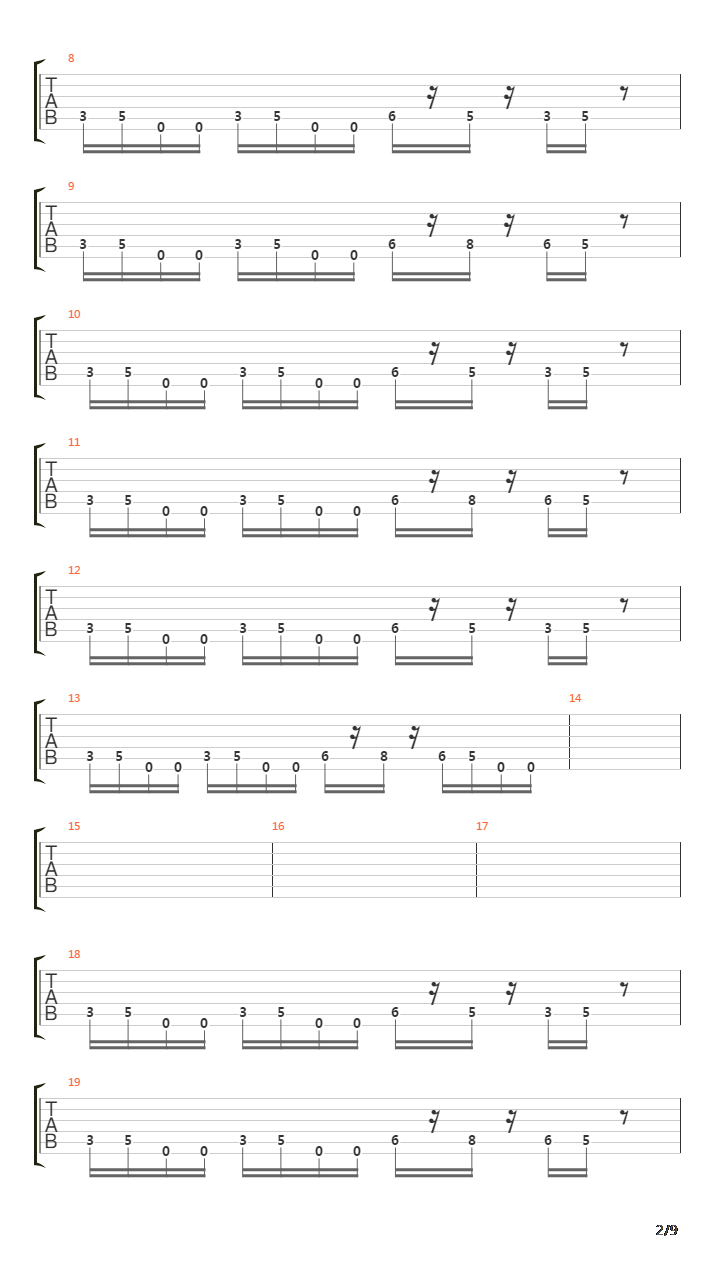 Tier吉他谱