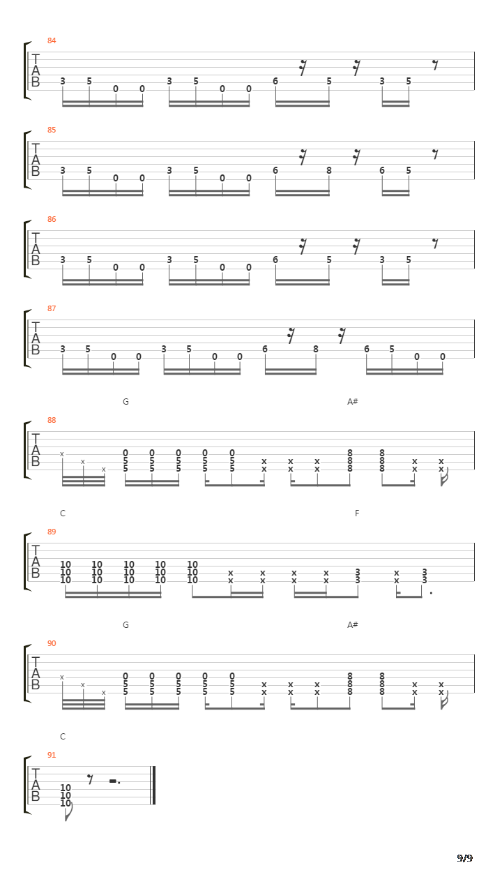 Tier吉他谱