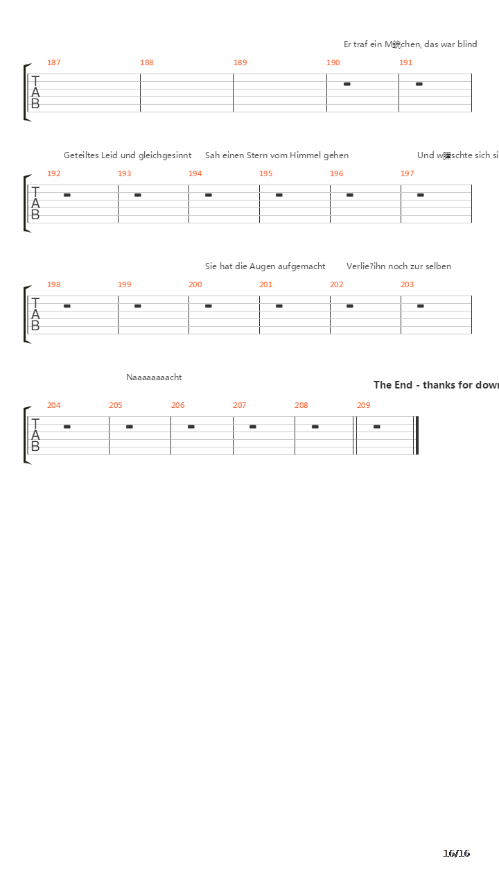 Zerstoren吉他谱