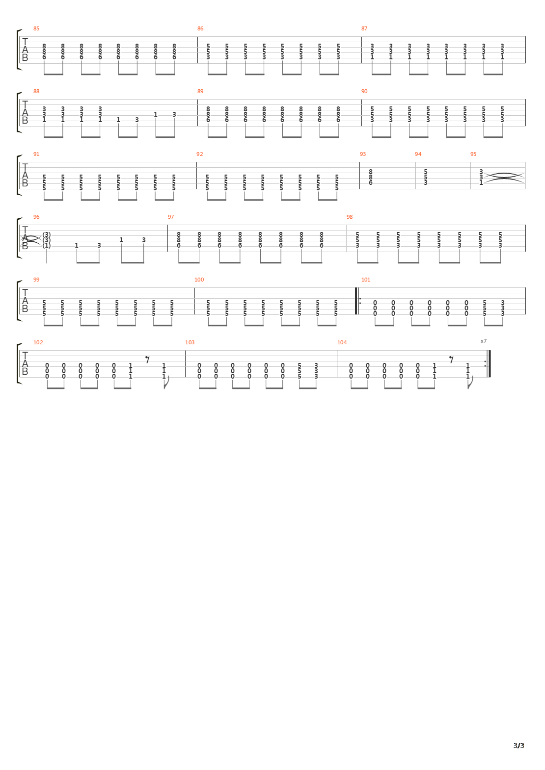 Zwitter吉他谱gtp谱rammstein战车乐队德国战车 7878